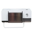 thumbnail image 1 of unbranded White Plastic Wall Mounted Bathroom Organizer Rack for Toothbrush and Towel Storage, 1 of 7