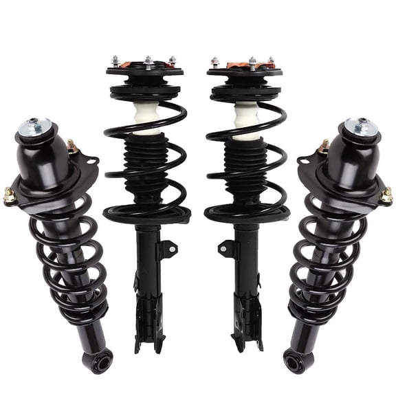 Detroit Axle - 1.8L Struts Kit for 09-13 Toyota Corolla Complete 4 Ready Struts with Coil Spring Assembly 2009 2010 2011 2012 2013 Front Rear Suspension Strut Shock Absorber