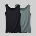 thumbnail image 2 of aidice 2 PC Plus Size Womens Tank Tops M-5XL Sleeveless Stretchy Pajama Tops Homewear Casual Sleep Tanks, 2 of 3