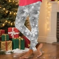 thumbnail image 2 of Jinhomg Christmas Leggings for Women High Waist Xmas Printed Tight Soft Stretch Running Workout Leggings Solid Color Tummy Control Yoga Pants Silver,S, 2 of 6