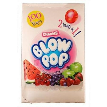 Product Of Charms Blow Pop, Assorted - Box, Count 100 - Sugar Candy / Grab Varieties & Flavors