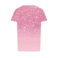 thumbnail image 4 of Raeneomay Short Sleeve Tunic Tops Fit Pleated Blouse Shirts Fashionable Women's Casual Short Sleeved Loose Round Neck Printed Top, 4 of 5