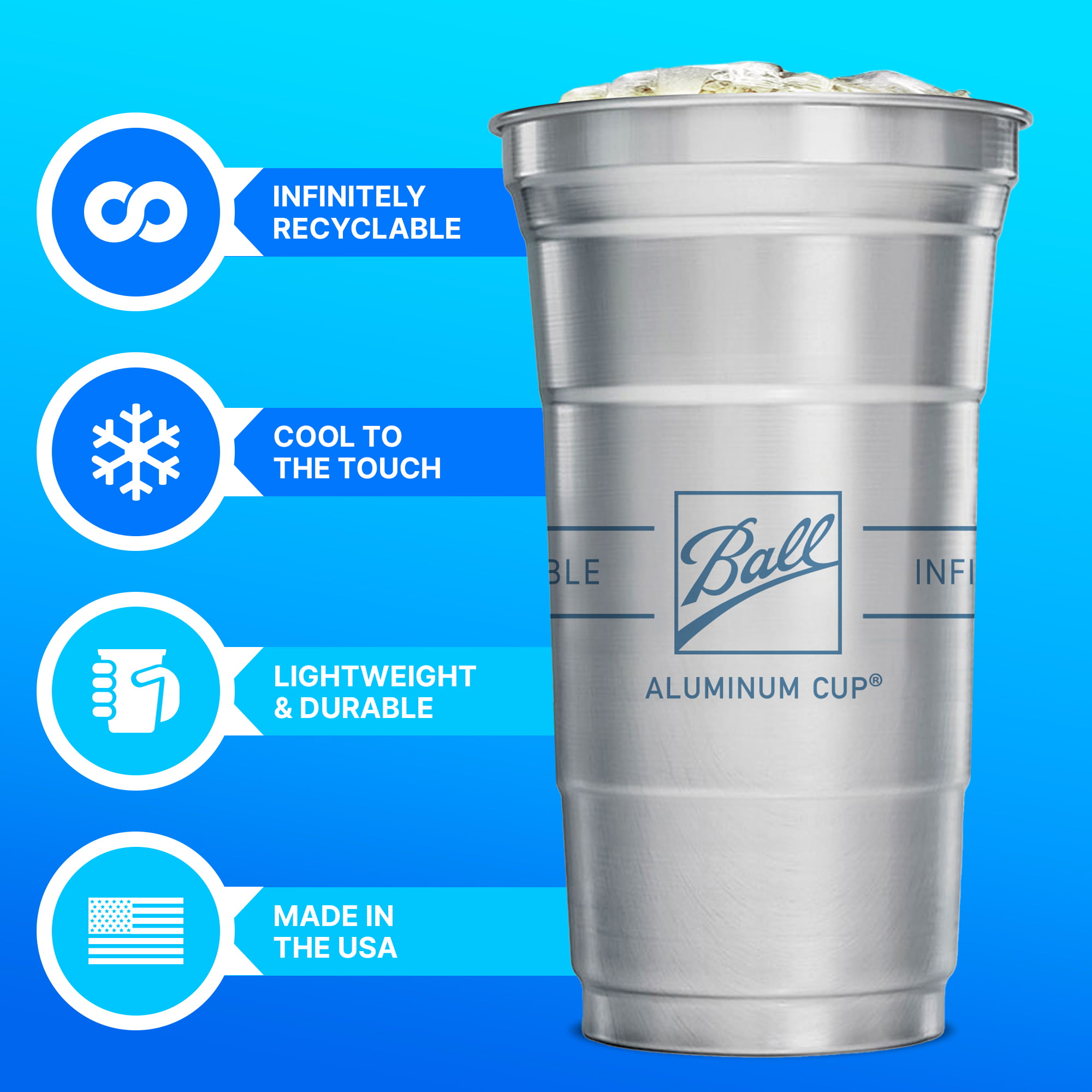 Ball Aluminum Cup™ Refillable Recycable Cold Drink Cup, 18 ct - Kroger