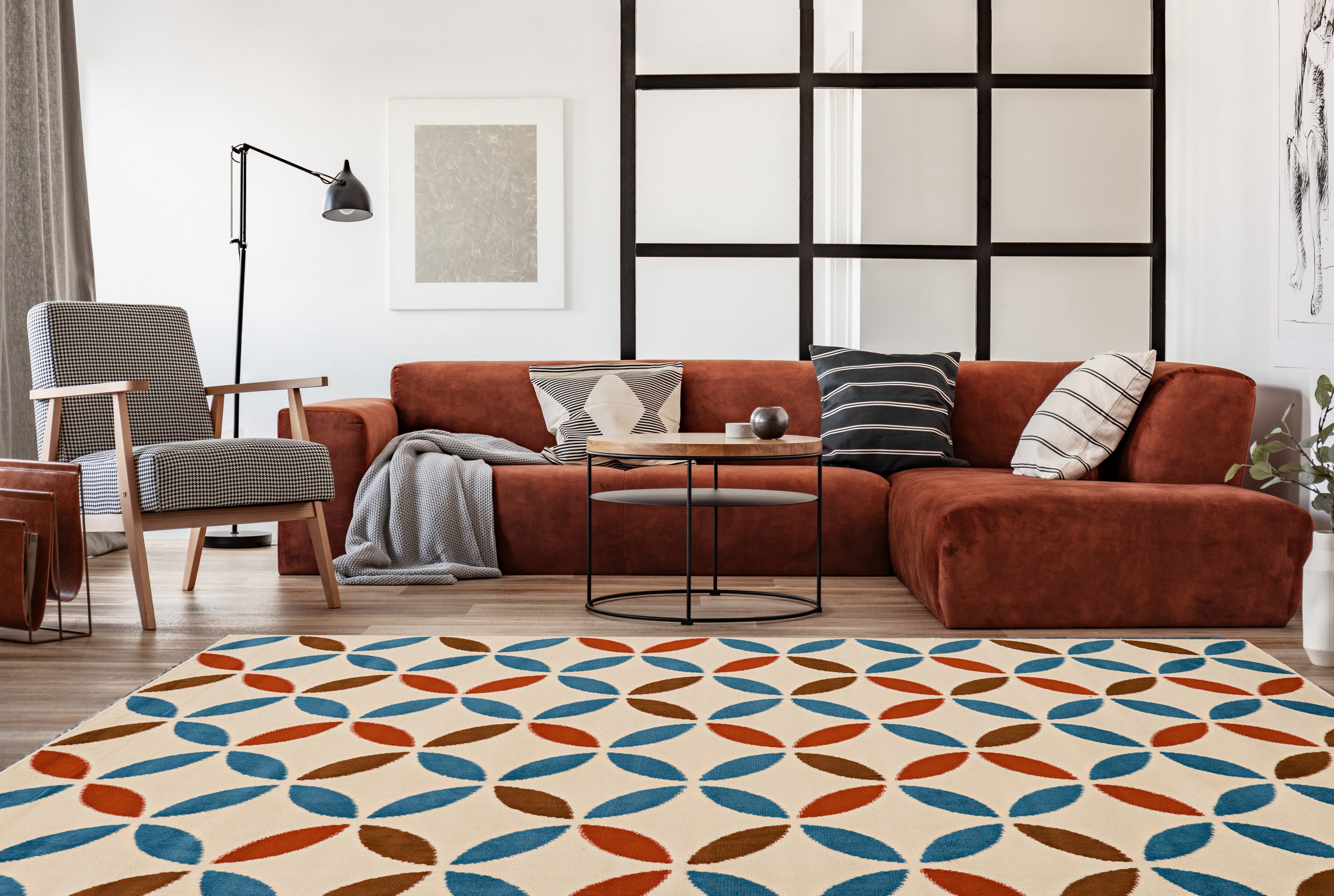 Capri Conrad Bone Area Rug 65 x 93 Transitional 100% Polypropylene