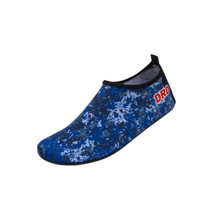 

Ymiytan Women Men Beach Shoe Rubber Soft Sole Aqua Socks Barefoot Water Shoes Swim Comfort Anti-Slip Quick Dry Sock Sneakers Blue Camouflage 4.5-5