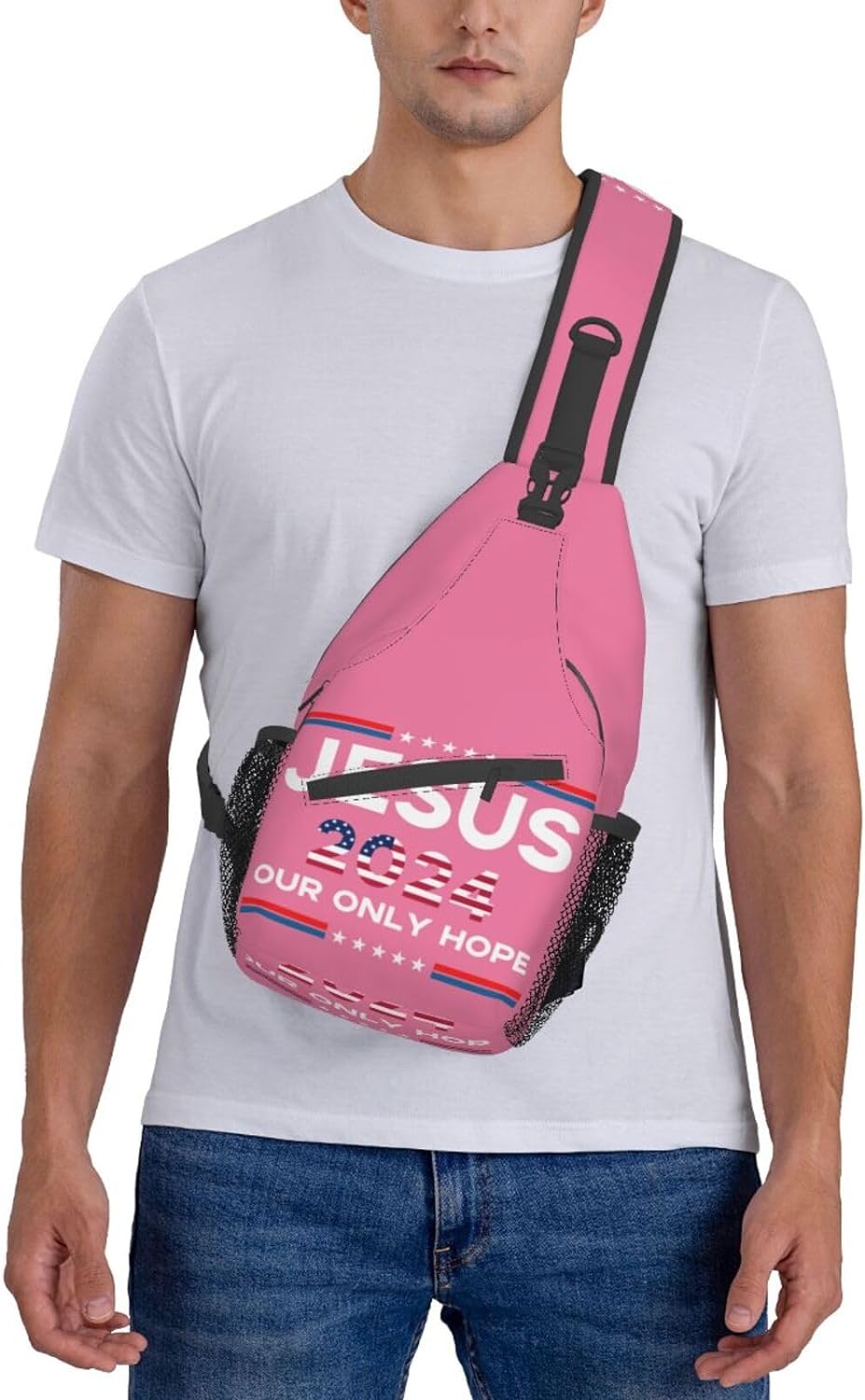 Jesus 2024 Our Only Hope Sling Bag Crossbody Hiking Travel Chest Bags Backpack Shoulder Daypack for Women Men