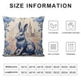 thumbnail image 5 of Nawypu Couch Throw Pillows Rustic Blue Dutch Rabbit Cushion Pillow Cover Floral Chinoiserie Rabbit Pattern Modern Pillow Cover Modern Decorative Pillow Covers for Couch Sofa Bedroom Car, 5 of 5