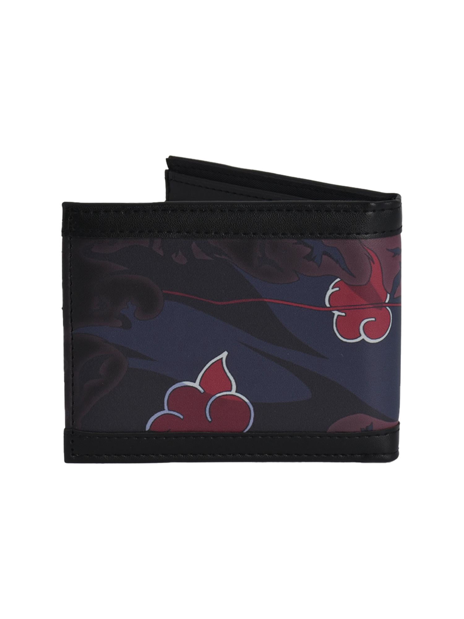 Naruto Itachi Uchiha Bifold Wallet with Zipper, Compact Foldable, Multi