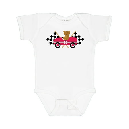 

Inktastic Race Car Racing Bear Animal Gift Baby Boy or Baby Girl Bodysuit