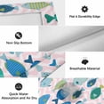 thumbnail image 6 of Pink Fishes Outdoor Rug for Patio/Deck/Porch, Non-Slip Large Area Rug 5 x 7 Ft, Cartoon Coastal Ocean Fish Striped Indoor Outdoor Rugs Washable Area Rugs, Reversible Camping Rug Carpet Runner, 6 of 8