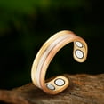 thumbnail image 5 of Wollet Tri Tone Magnetic Copper Bracelets Rings for Women, Set of 3 , Fashion Gift for Mom Wife Daughter, 5 of 8