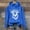 #001-Blue, variant on Hoodies for Women Cute Highland Cow Printed Funny Graphic Long Sleeve Sweatshirt Plus Size Cowgirl Y2K Clothes