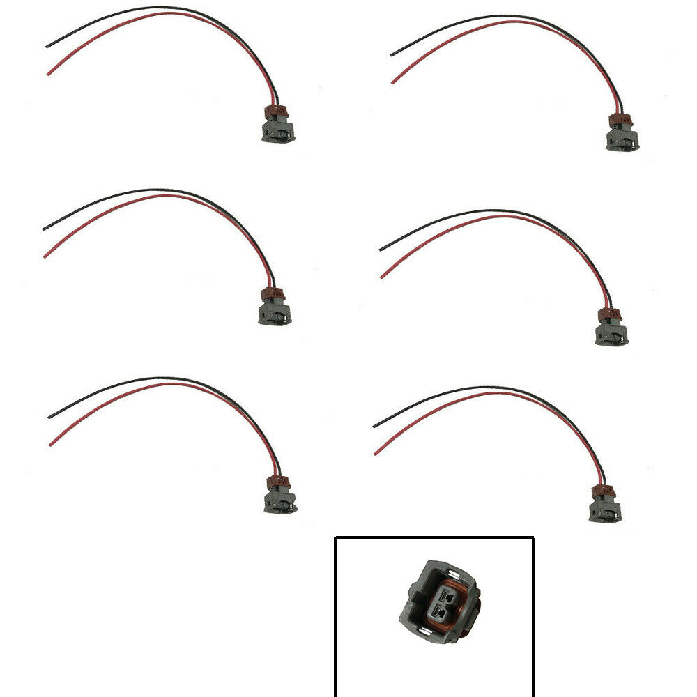 6 X New Fuel Injector Wiring Connector Harnesses For 19881994 Nissan