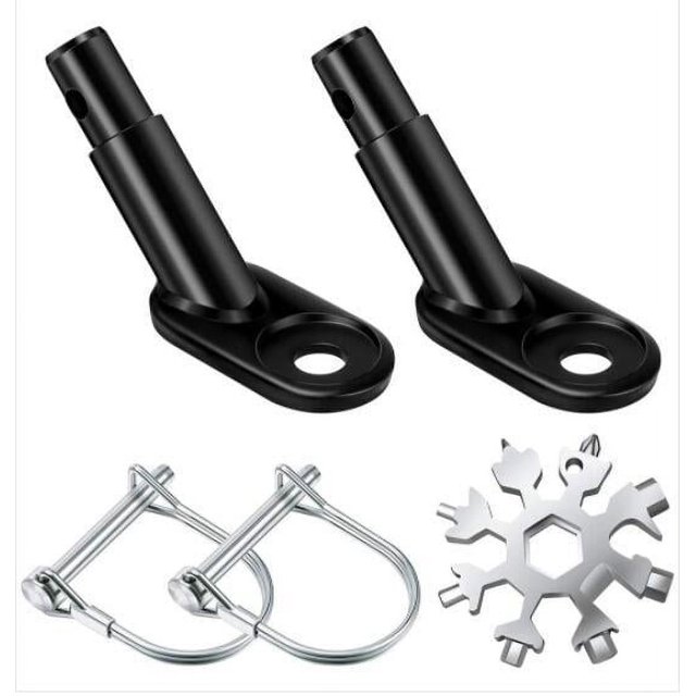 Acoplador de remolque de bicicleta de 2 piezas, accesorio de conector de enganche de remolque de bicicleta para niños, mascotas, remolques de bicicleta de carga
