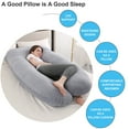 thumbnail image 5 of Topchances Pregnancy Pillow Maternity Belly Contoured Body  Pillow Extra Large With Knitted Cotton Cover Gray US, 5 of 9