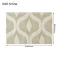 thumbnail image 4 of Yayeee Bath Rug for Bathroom Floor Non Slip Rectangle Fluffy Soft Absorbent Mat, 16"x24", Light Brown Pattern, 4 of 7