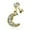 Gold, variant on MoBody Clear CZ Jeweled Dangle Crescent Tragus Earring Surgical Steel Cartilage Helix Piercing Stud 16G (Silver-Tone)