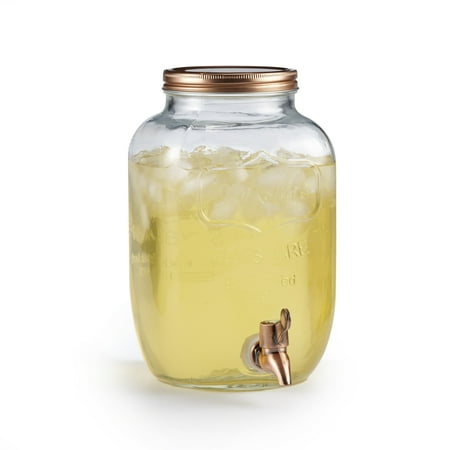 dispenser beverage brilliant yorkshire mason jar copper hardware oz glass