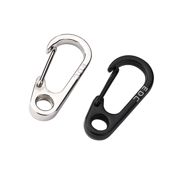 Lot De 20 Mousquetons à Double Ressort – 40 Mm, Alliage De Zinc Noir, Camping, Pêche, Voyage