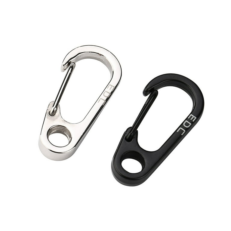 Felirenzacia 2 Pcs Spring Buckle Snap Alloy Nickel-Free Plating Key Ring Carabiner EDC Hook, Adult Unisex, Size: One Size