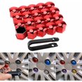 thumbnail image 4 of Red 19mm Car Wheel Lug Nut Cover Protection Covers, Dustproof Tyre Screw Cap, Auto Hub Screw Protector with Clip Tool, 4 of 5