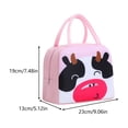 thumbnail image 7 of Cute Cartoon Fox Insulated Lunch Tote Bag for Kids, Pink Animal Print Portable Thermal Cooler Handbag for School Picnic Travel Food Storage, 7 of 7