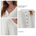 thumbnail image 1 of Top De Mujer, Cárdigan De Punto Suelto Con Cuello En V De Manga Larga Con Empalme De Encaje Para Mujer Con Botón De Una Sola Fila Para Niñas Para El Trabajo ANGGREK Otros, 1 of 6