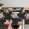 thumbnail image 4 of Long Mouse Pads for Desk,Pioneer Flower Floral Print Pattern Desk Mats on Top Of Desks, Desk Mouse Pad Extra Large with 3mm Non-Slip Base and Stitched Edge for Gaming,Office,Work,Home 47.3"x23.6", 4 of 6
