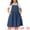 Blue, variant on DARING DIVA Women's Plus Denim Overalls Jumper Jean Midi Dresses 1X Blue