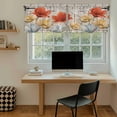 thumbnail image 5 of Retro Floral Tier Curtains 24 Inch Length, Red Yellow Tulips Barm Doors Farmhouse Wooden Cafe Short Curtains for Bathroom Over Sink, Small Kitchen Curtain Light Filtering Drapes 2 Panels 27.5"Wx24"L, 5 of 8
