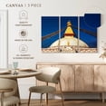 thumbnail image 4 of Elephant Stock Boudhanath Stupa Wall Art - Horizontal Multi Panel Canvas - Living Room Wall Decor - Religion And Spirituality Multi Panel - Blue And Yellow Decor - 23" x 14", 4 of 4