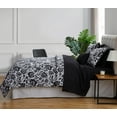 Curated Collection 12-Piece Bed in a Bag Black & White Floral, Full