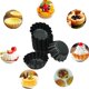 thumbnail image 3 of Plato Para Tartas, Molde Para Tartas, Juego De 8 Moldes Para Tartas, Revestimiento Antiadherente, Molde Para Quiche Para Tartas, Pasteles, Pudines, Flan (Negro, Ø 6,5 Cm), 3 of 5