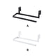 thumbnail image 3 of Wosthever Colgador de papel para rollos, fijador colgante para el hogar, cocina, organizador Simple, estante de almacenamiento, estante de Almacenamiento y organización del hogar Negro, 3 of 6