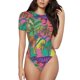 thumbnail image 1 of Balery Colorful Dinosaur Body de cuello redondo de manga corta para mujer Tops de manga corta Tops básicos-Medium, 1 of 7