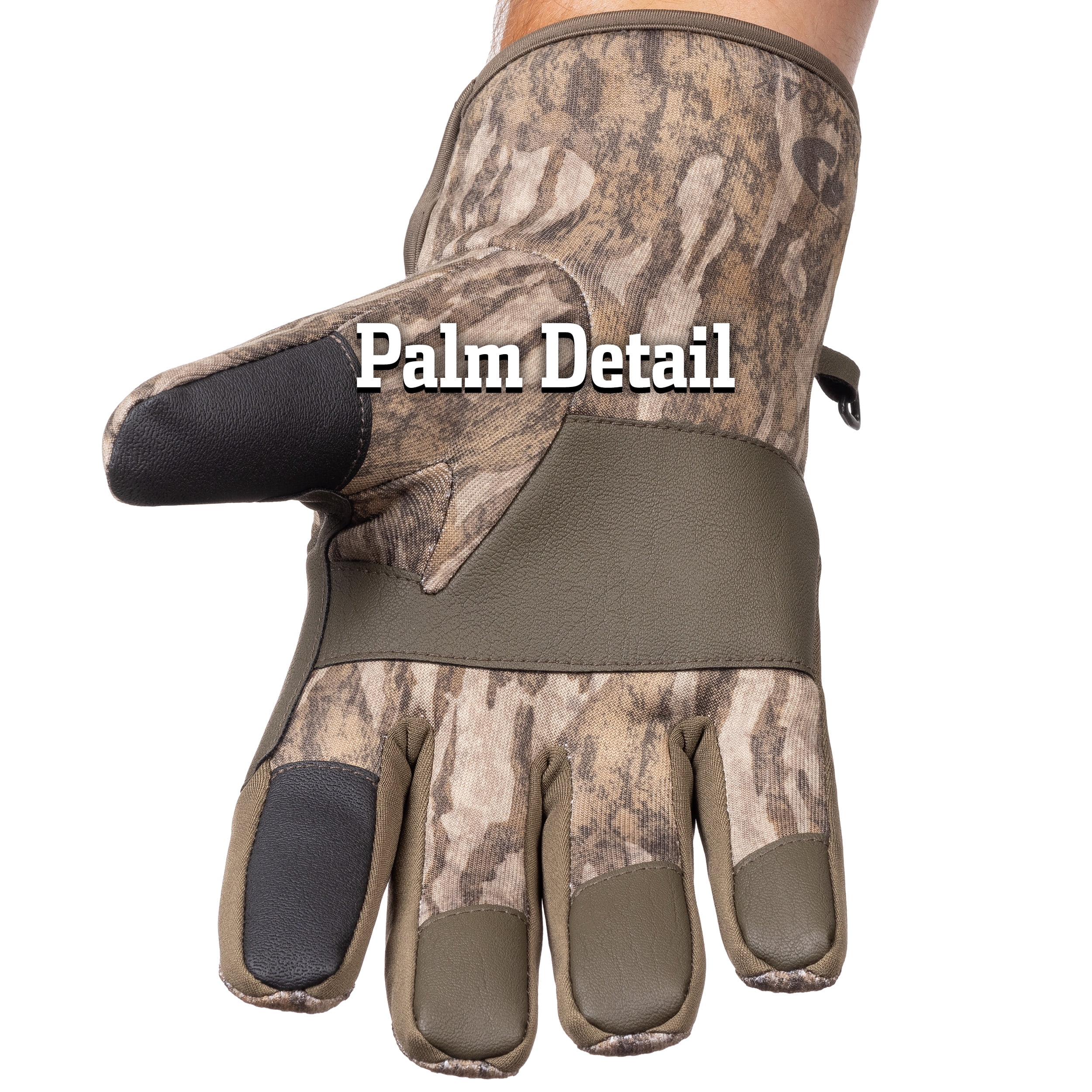 Huntworth Men's Commander Heavyweight Hunting Gloves – Mossy Oak Bottomland, Size L/XL