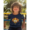 thumbnail image 2 of Tstars Little Turkey Thanksgiving Holiday Shirt Cute Boys Girls Kids T-Shirt Large Navy, 2 of 6