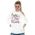thumbnail image 3 of Breast Cancer Ribbon Fight for a Cure Women Plus Size Long Sleeve Graphic Tee Brisco Brands 3X, 3 of 5