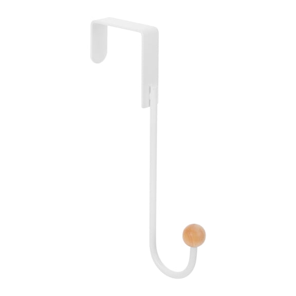MINLIXIN Over Door Hooks Wooden Door Hooks Single Over Door Towel Hanger Hangings Coats Hooks for Towels Hats Coats Bags