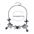 thumbnail image 2 of Gothic Spider Web Necklace for Women - Black Widow Statement Choker with Red Rhinestones, Halloween Party Jewelry, Punk Tarantula Pendant for & Accessories, 2 of 8