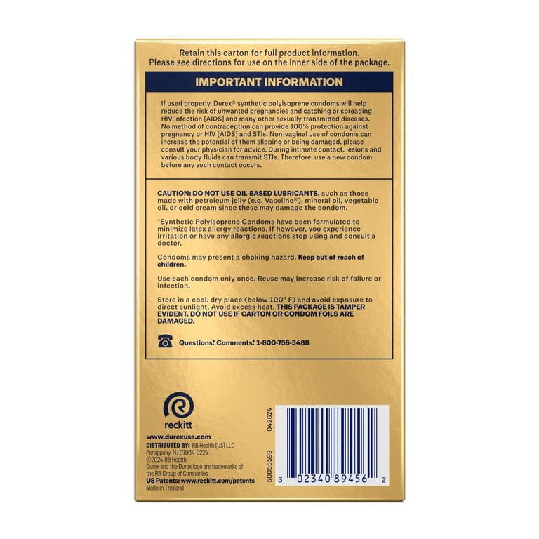 Durex Real Feel Condoms For Men, Non Latex Lubricated Condoms with  Skin-On-Skin Feeling, FSA/HSA, 10 ct