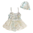 thumbnail image 3 of Traje de baño perfecl para niña con gorro de natación 110cm, 3 of 8