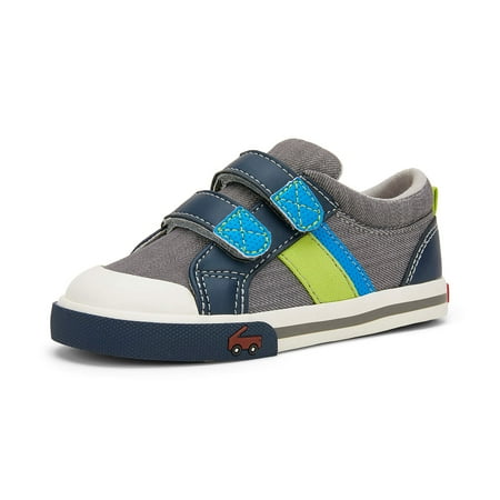 See Kai Run, Russell Sneakers for Kids, Gray/Blue, 12.5 M US Little Kid ...