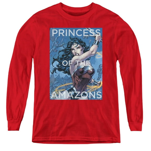 Jla - Princess Of The Amazons - Youth Long Sleeve Shirt - Small