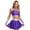 Purple, variant on iiniim Womens Halloween Cosplay Costumes 3Pcs Purple Outfits Crop Tops with Skirts and Gloves Purple M