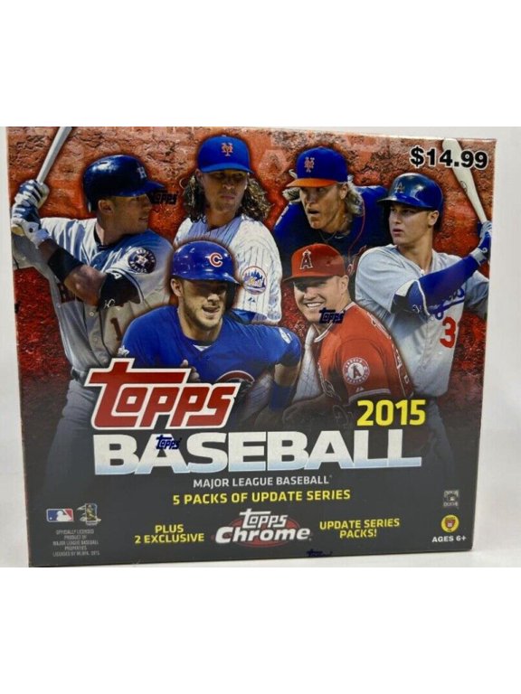 2015 Topps Update Series with Chrome Factory Sealed Mega Box 48 Cards Lindor Buxton