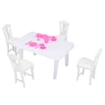 thumbnail image 5 of Dollhouse Dining Table Chair Set Simulation Innovative Decorative 1:16 Scale Miniature Dining Table Chair for Kids Type 1, 5 of 5