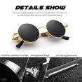 thumbnail image 3 of Gafas de sol CGID Retro Steampunk redondas polarizadas UV400 E72, 3 of 6