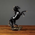 thumbnail image 1 of Estatua de caballo de pie, escultura de arte nórdico, adorno de caballo para estantería, armario, colección de decoración de escritorio , negro BLESIY Estatua de caballo de pie, 1 of 8