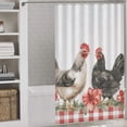 thumbnail image 3 of Rooster Farm Shower Curtains - Bath Shower Curtain Set with 12 Hooks for Adults Kids Bathroom Decor Accessories, 3 of 7